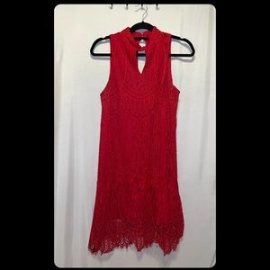 Love Fire Red Lace Dress